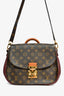 Louis Vuitton 2012 Burgundy/Brown Leather Monogram Eden MM Crossbody