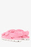 Prada Pink Terry Cloth Triangle Logo Sandals Size 36