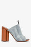 Louis Vuitton Blue Denim Patchwork Sandals Size 37
