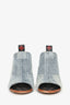 Louis Vuitton Blue Denim Patchwork Sandals Size 37