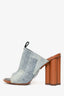 Louis Vuitton Blue Denim Patchwork Sandals Size 37