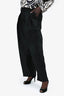 Dsquared2 Black Wool/Silk Pleated Front Wide Legged Pants Size 40