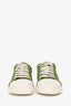 Salvatore Ferragamo Green/White Low Top Sneakers Size 7 Mens