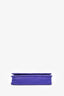 Pre-Loved Chanel™ 2014 Blue Double Stitch Fancy CC Wallet On Chain