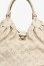 Louis Vuitton Beige Leather Monogram 'Mahina Hobo' Shoulder Bag