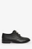 Balenciaga Black Leather Silver Detail Oxford Shoes Size 37.5
