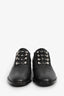 Balenciaga Black Leather Silver Detail Oxford Shoes Size 37.5