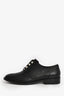 Balenciaga Black Leather Silver Detail Oxford Shoes Size 37.5