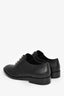 Balenciaga Black Leather Silver Detail Oxford Shoes Size 37.5