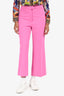 Maje Magenta Faux Belt Wide Leg Pants Size 36