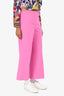 Maje Magenta Faux Belt Wide Leg Pants Size 36