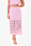 Maje Lilac Crochet Sleeveless Crew Neck Top & Maxi Skirt Set Size 34/1