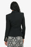 Balmain Black Tweed Double Breasted Blazer Size 34