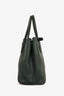 Prada Green Grained Leather Vitello Daino Top Handle Bag with Strap