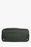 Prada Green Grained Leather Vitello Daino Top Handle Bag with Strap