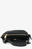 Moschino Black Leather White Logo Belt Bag