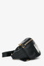 Moschino Black Leather White Logo Belt Bag