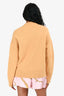 Ami Yellow Alpaca Knit White Logo Sweater Size S