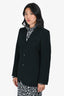 Jean Paul Gaultier Femme Black Wool Single Breasted Blazer Size 8