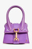 Jacquemus Purple Leather Le Chiquito Montagne Mini Top Handle
