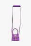 Jacquemus Purple Leather Le Chiquito Montagne Mini Top Handle