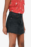 Agolde Black Denim 'Parker Angled' Skirt Size 24