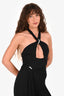 Camila Coelho Black Rhinestone Belted Jumpsuit Size XS