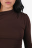 Dissh Brown Knit Ruched Top Size S