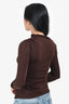 Dissh Brown Knit Ruched Top Size S