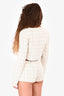 Majorelle White Tweed Cropped Jacket + Shorts 'Tammy' Set Size XS
