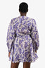 Zimmermann Purple Paisley Patterned Wrap-Around Dress Size 3