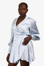 Zimmermann Blue Silk Mini Wrap Dress Size 3