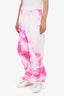 Darkpark White/Pink Tie Dye Cinched Cuff Pants Size 28