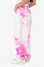 Darkpark White/Pink Tie Dye Cinched Cuff Pants Size 28