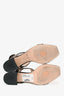 Jimmy Choo Black Patent Leather/Grey Snakeskin Embossed Sandals Size 38.5