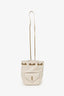 Saint Laurent Light Grey Joy Matelassé Leather Mini Bucket Bag