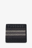 Bottega Veneta Black Intrecciato Leather/Canvas Bi-fold Wallet