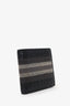 Bottega Veneta Black Intrecciato Leather/Canvas Bi-fold Wallet