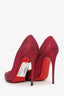 Christian Louboutin Red Glitter So Kate Dragonfly 120 Pumps Size 36