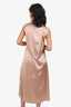 Burberry Pink Silk Tie-Neck Sleeveless Midi Dress Size 8