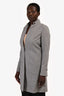 Brunello Cucinelli Grey/Beige Double Layer Detachable Trench Coat Size 44