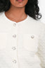 Maje White Boucle Button Down Jacket Size 1