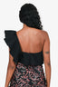 Isabel Marant Black Asymmetrical Crop Top Size 36