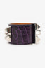 Hermès 2009 Purple Alligator Leather Collier de Chien Bracelet