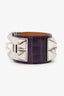Hermès 2009 Purple Alligator Leather Collier de Chien Bracelet