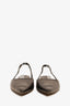 Brunello Cuccinelli Black Leather Pointed Slingback Flats Size 40