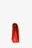 Saint Laurent Red Leather Medium Kate Tassel Bag on Chain