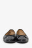 Pre-Loved Chanel™ Black Leather Cap Toe CC Ballet Flats Size 40