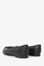 Pre-Loved Chanel™ Black Leather Cap Toe CC Ballet Flats Size 40