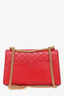 Gucci Red Guccissima Leather Padlock Shoulder Bag